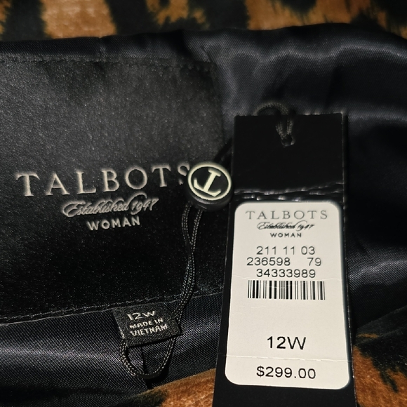 Talbots LINDA EVANGELISTA campaign Animal Print Coat - Picture 8 of 17